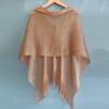 Women Beach Shawl Breathable Fabric Cover-up Shawl with Versatile Tassel Design Weddings Parties Travel Daily
