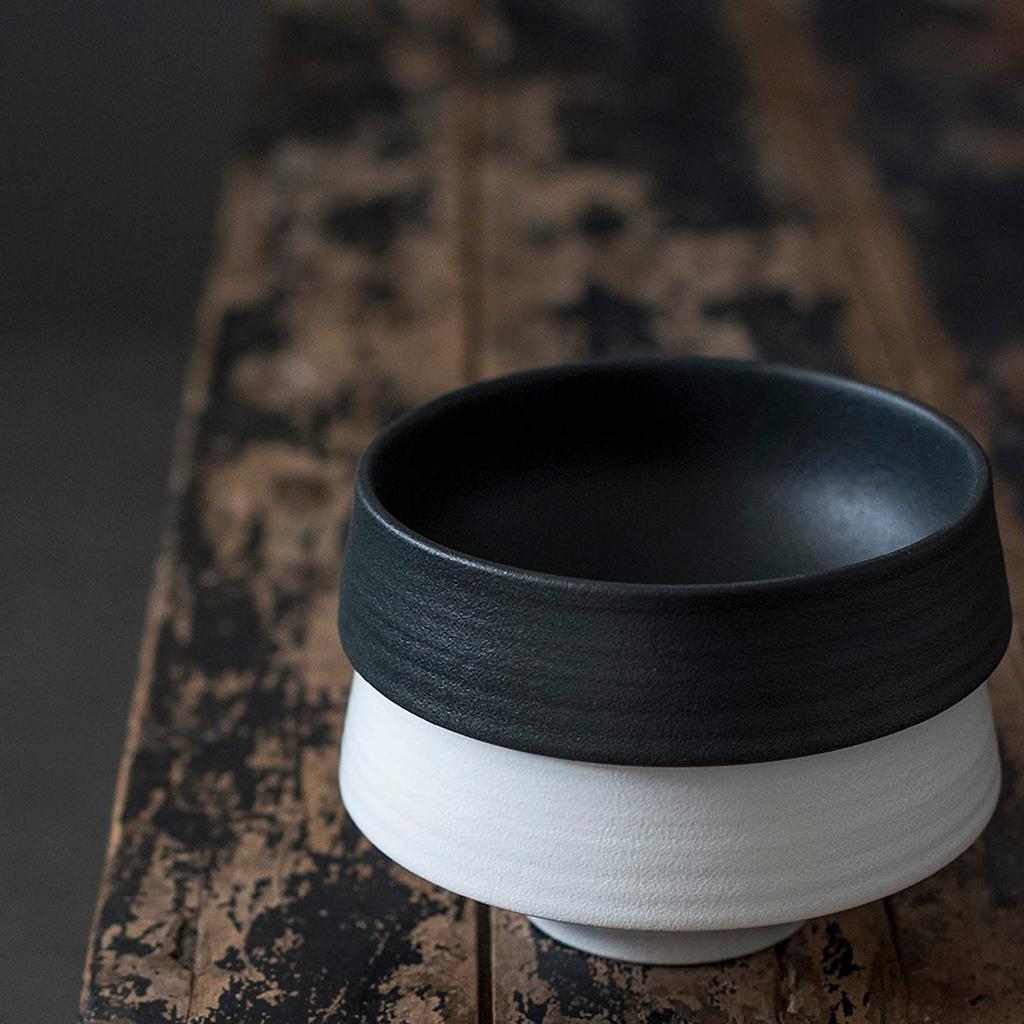 Nannlia 13cm Diameter Ceramic Incense Burner, Stylish, High-Quality, Japanese-Style Interior Decor for Buddhist Altars (Black)