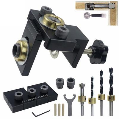 Ferramenta 3 em 1 para Marcenaria: Furadeira para Conector de Móveis e Broca para Cavilhas