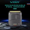 VGR V-375 Small Mini Shaver Portable Men's Reciprocating Single Blade Household Shaver Rechargeable Dual-use LED Display Long Battery Life Razor