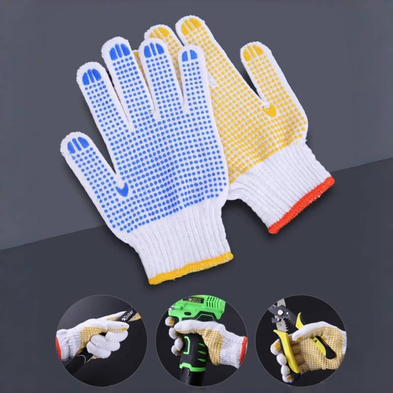 14pcs Fishing Gloves, Non-Slip Dot Grip Gloves,Cycling Gloves, All-Purpose Indoor/Outdoor Gloves,Unisex One-Size-Fits-All Gloves