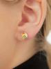 Cerabonito Stratigraphy Two-Way Pearl Ceramic Earrings (Yg)