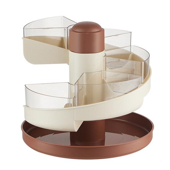 Rotating Spiral Serving Tray Divided Serving Bowls Removable Snack Boxes Organizer for Meal Prep Fruits Nuts