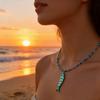 Colorful Fish Pendant Necklace For Women Girl Handmade Woven Beads Dopamine Color Sea Party Summer Fashion Chain Choker Jewelry