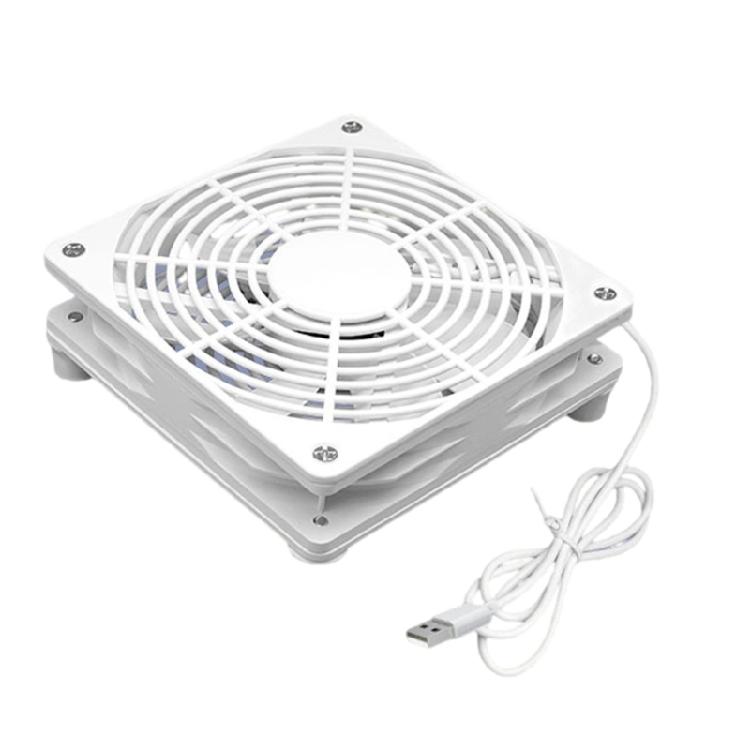 Router Cooling Fan PC Coolers TV Box Wireless Quiet 5V USB Power 120mm Fan Protective Net for Router Modem TV Box