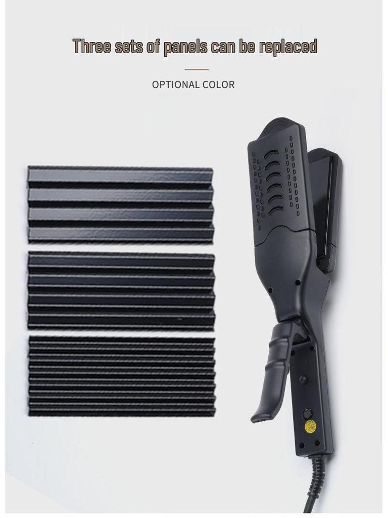 3-in-1 Hair Styler: Straightener, Curler, and Corn Straightener with Interchangeable Plates