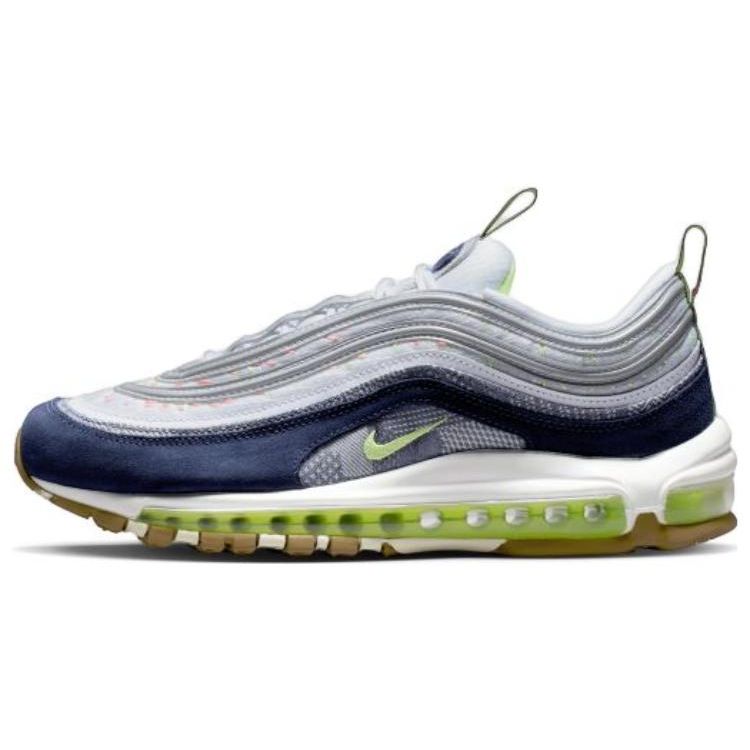 Nike Air Max 97 Sashiko Retro Durable Low-Top Lifestyle Sneakers Unisex Sneakers Gray Blue FB1851-131
