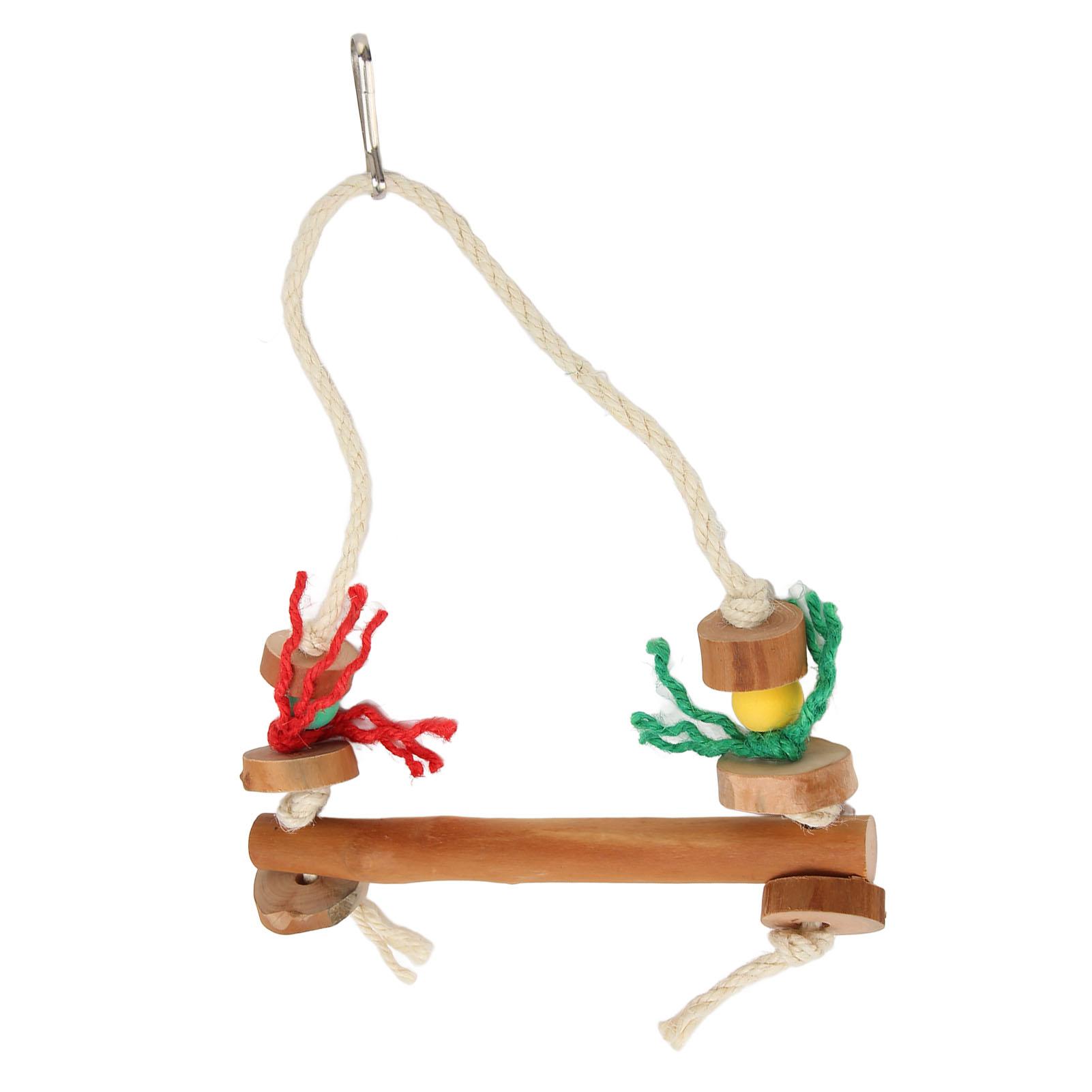 

Bird Rope Swing Toy Parrot Hanging Toy Safe Multifunctional Bird Toy for Chewing Biting Climbing