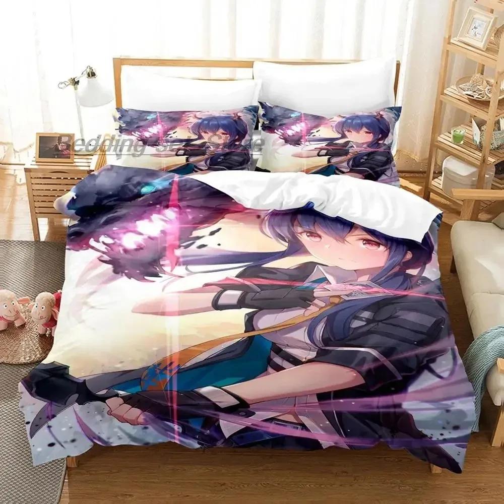 Arknights Bedding Set Single Twin Full Queen King Size Bed Set Aldult Boys Bedroom Duvetcover Sets 3D Print Game Anime Kawaii