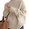 Women's Sweater Fall and Winter Thickened Turtleneck Women Loose Knitted Pullover Sweater Idle Style Bottoming Shirt Women