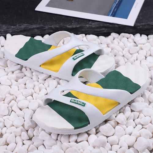 Fashion Men's Slippers Korean Version Men's Summer Lovers One-word Slippers Anti-skid Beach Slippers Men's  and Women's Slippers