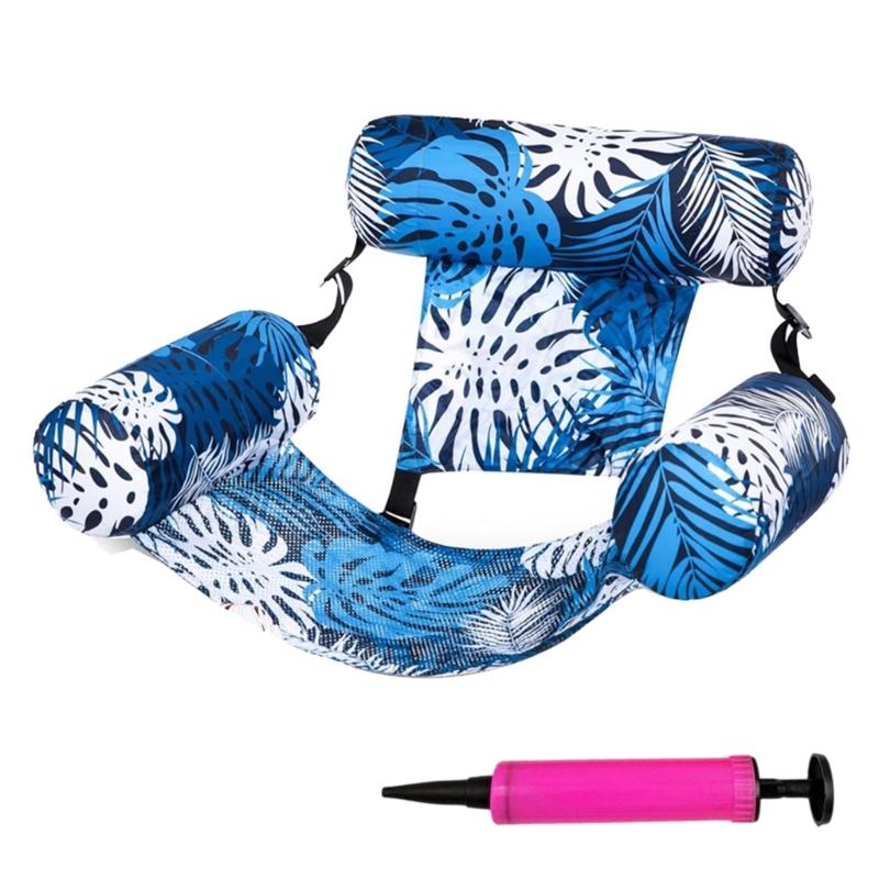 

MultiPurpose PVC Inflatable Pool Float Chairs Water Hammock Lounge Chair For Outdoor Relaxation Comfortable Design синій