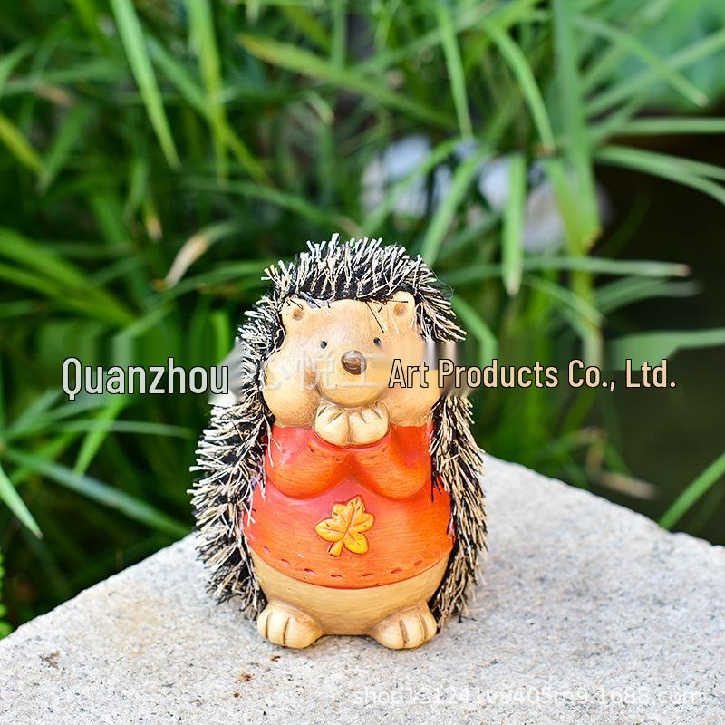 

Harvest Festival Hedgehog Ceramic Ornaments: Creative Desktop Decor Gifts