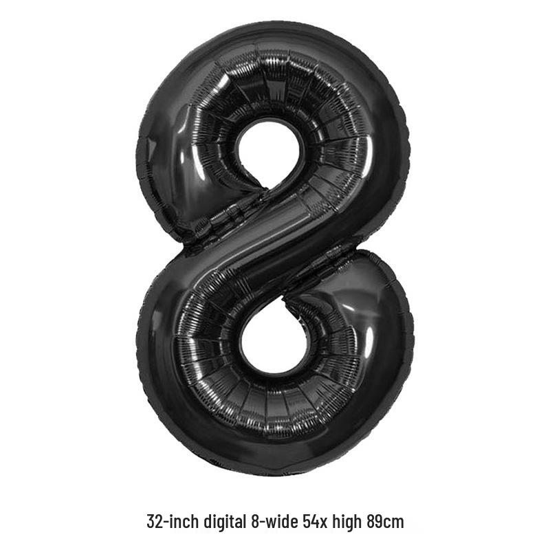 32-Inch White Number '40' Birthday Balloon, Aluminum Foil Party Decoration Prop