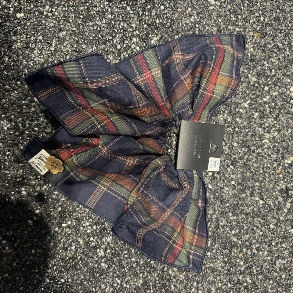 

Южная Корея Дондэмун mimiline квадратный платок повязка на голову хаки клетчатый простой ретро атмосферный повязка для хвостика m003 blue reservation