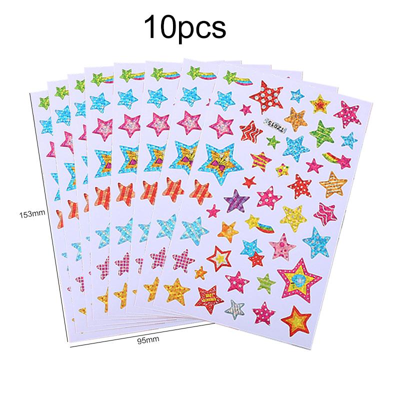 10/20/50 Sheets Scrapbook Stickers Color/Laser Star Heart Dot Handicraft DIY Diary Album Rainbow Decoration Acssories TMZ