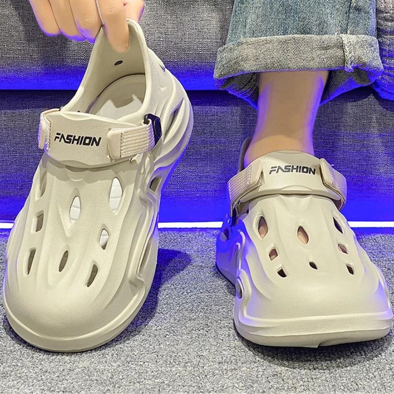 Fashion Beach Men's Sandal Hole Shoes High Quality New Fashion Breathable On Offer 39 Stylish Adult Expensives Luxury H Casual Male Shoe