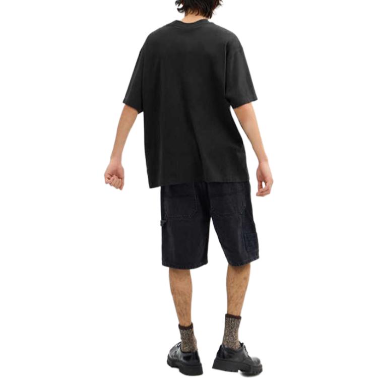 Coach SS24 Letter Print Cotton Crew Neck Short Sleeve T-Shirt Men Tops Black CM820-BLK