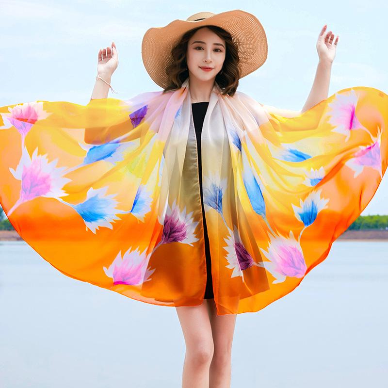 გაზაფხული/ზაფხული ახალი ქალის აბრეშუმის შარფი 90 * 90 სმ სიმულირებული აბრეშუმის ტილო კვადრატული შარფი მოდური პრინტიანი დიდი კვადრატული შარფი პროფესიონალური შარფი