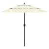 VidaXL 3-Tier Garden Parasol with Aluminum Pole, Patio Sunshade, Sun Shelter, Beach Umbrella Terrace, 313860