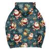 Ladies' Christmas Printed Bow Long Sleeved Loose Fitting Headband With Rope Hooded Sweatshirt Top