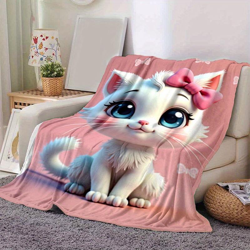 

1PC Cute Cartoon Marie Cat, Seasonal Universal Home Decoration Blanket, Throw Blanket, for Decorating Your Own Sofa and Living Room, Super S 100x150cm