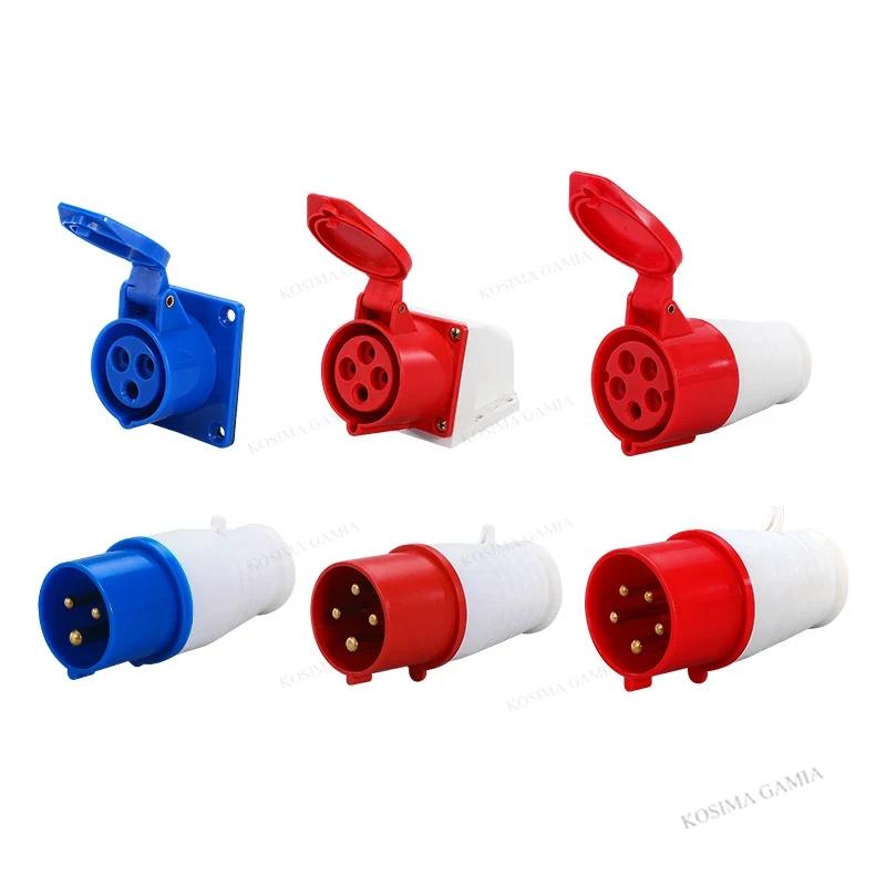 3/4/5PIN Car Connection Plug Adapter Main Plug Hook Up Site Adapter Mains Hook Up Site Socket Adapter 16A Caravan Motorhome