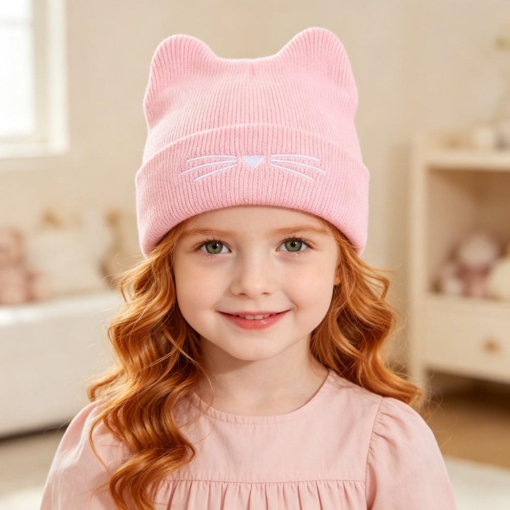 Keep Warm Kids Knitted Hat Cat Ear Winter Cap Cute Beanie Hat Children