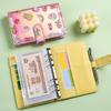 Macaron A6 Cartoon Pattern Loose-Leaf Ledger Notebook Creative Cash Storage Book
