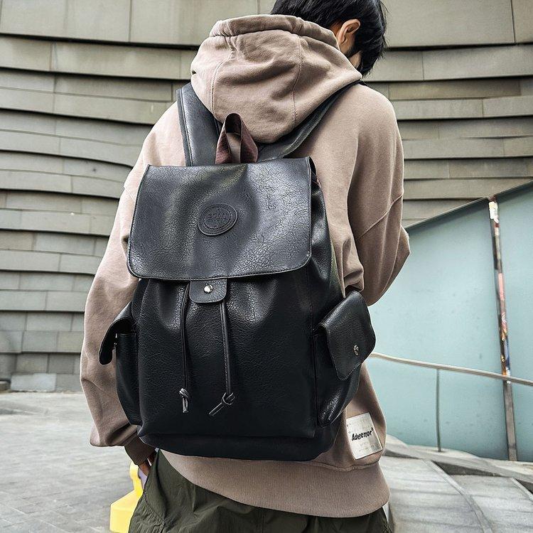 Schoolbag Backpack Men's Japanese ins Men's Trendy Brand Large Capacity Leisure Travel Bag Backpack Female College Student Trendy Cool School Bag