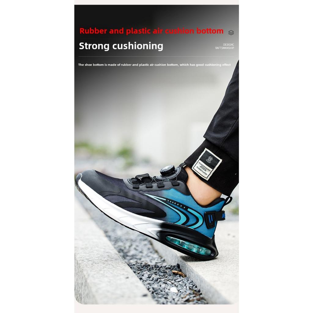 Schwarze Arbeitsschuhe, Herren Anti-Quetsch Anti-Durchstich, Rutschfest Geruchsneutral Arbeitsschutzschuhe, Sicherheitsschutz Anti-Quetsch Herrenschuhe