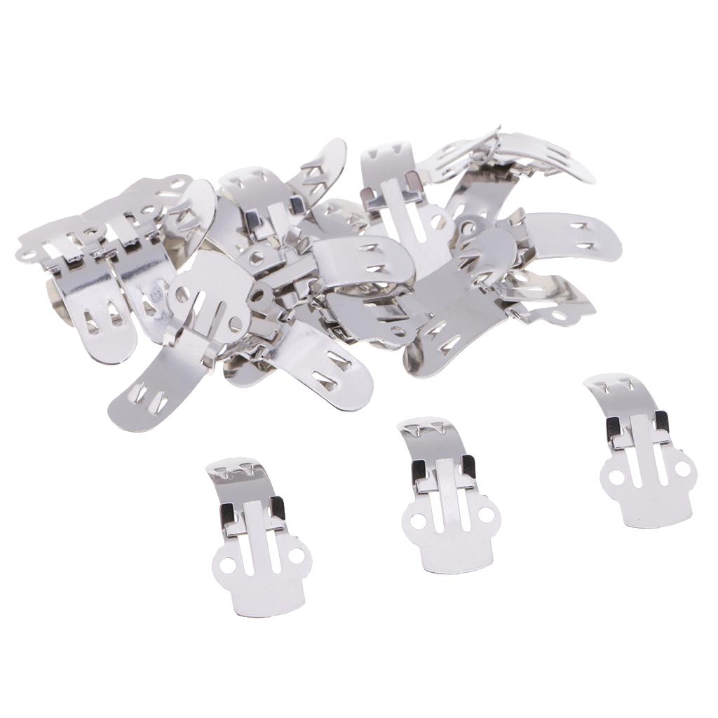 Buy 20 Pieces Stainless Steel Flat Blank Shoe Clips DIY Crafts Findings