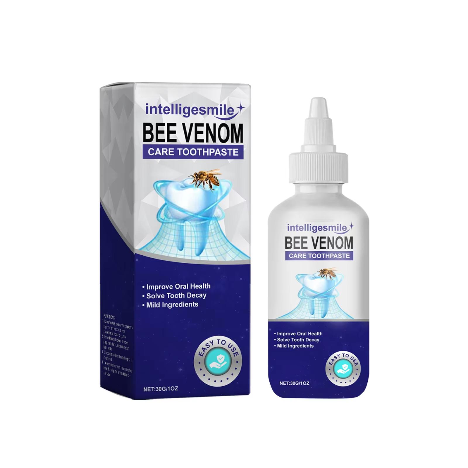 

Зубная паста для ухода за полостью рта с пчелиным ядом, глубокая очистка, удаление стойких пятен на зубах, облегчение дискомфорта, способствует здоровью десен, белая зубная паста 1PC