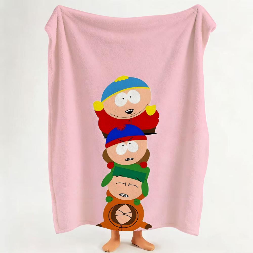 cartoon S South P Park Throw Flannel Throw Blanket Suitable for Sofa Living Room Bedroom 75cmx90cm