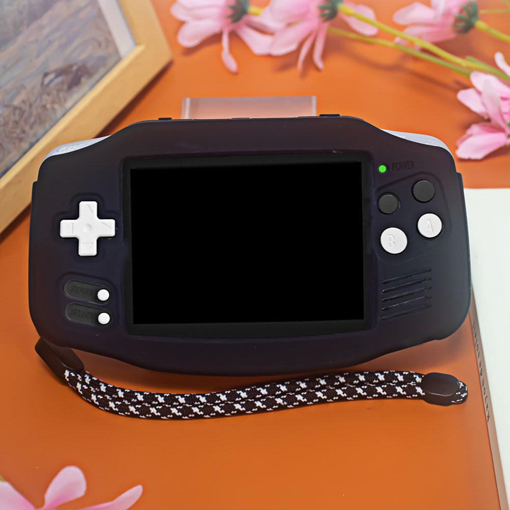 Silicone Protective Case For ANBERNIC RG34XX Game Console Case Drop Protection Simple Solid Protective Sleeve With Lanyard