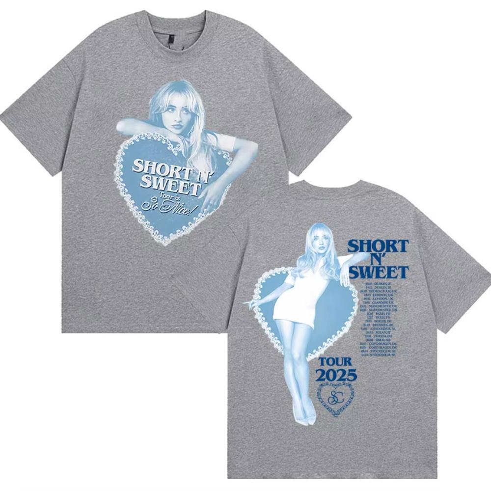 Sabrina Carpenter Tour 2025 Print TShirt Short N Sweet Aesthetic Clothing Mens Womens Tshirts Summer Cotton Tops T Shirts
