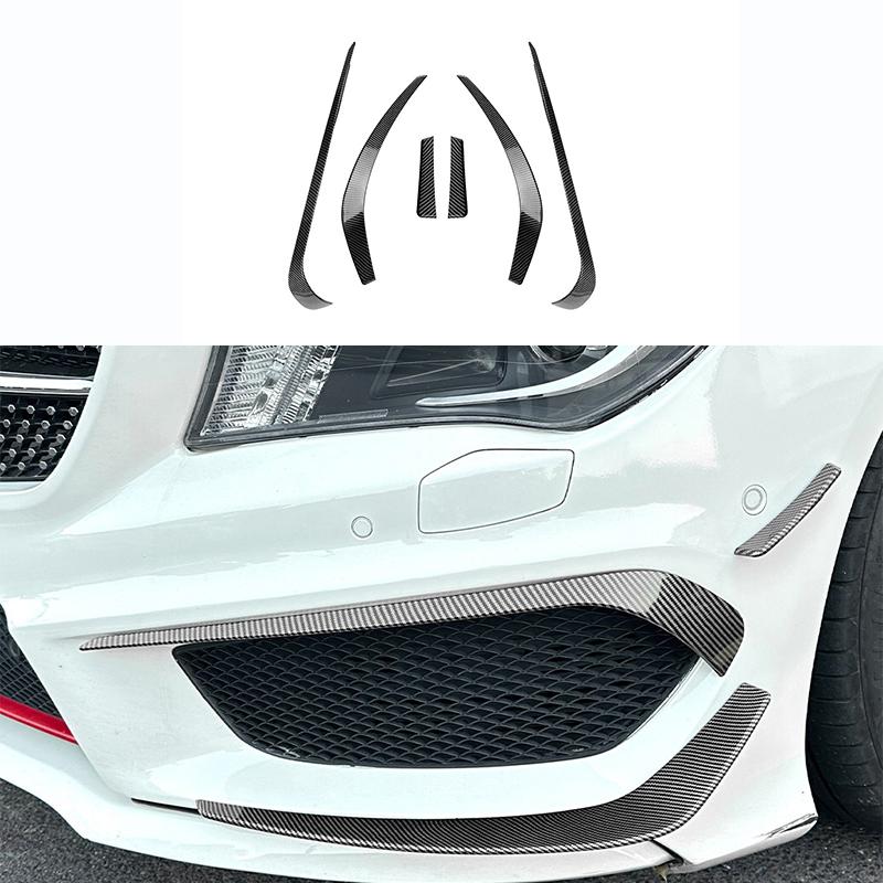 For Mercedes Benz CLA Class C117 AMG Line 2013-2015 Car Front Bumper Splitter Side Spoiler Air Vent Wind Knife Body Kits