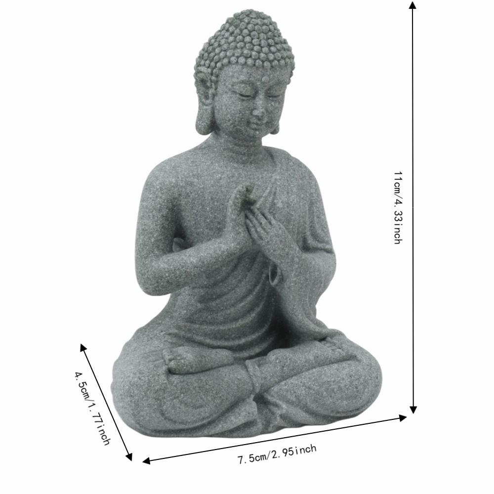 Grey Oriental Stone Carving Ornament Courtyard Sandstone Figurine  Indoor Study Shelf Decoration