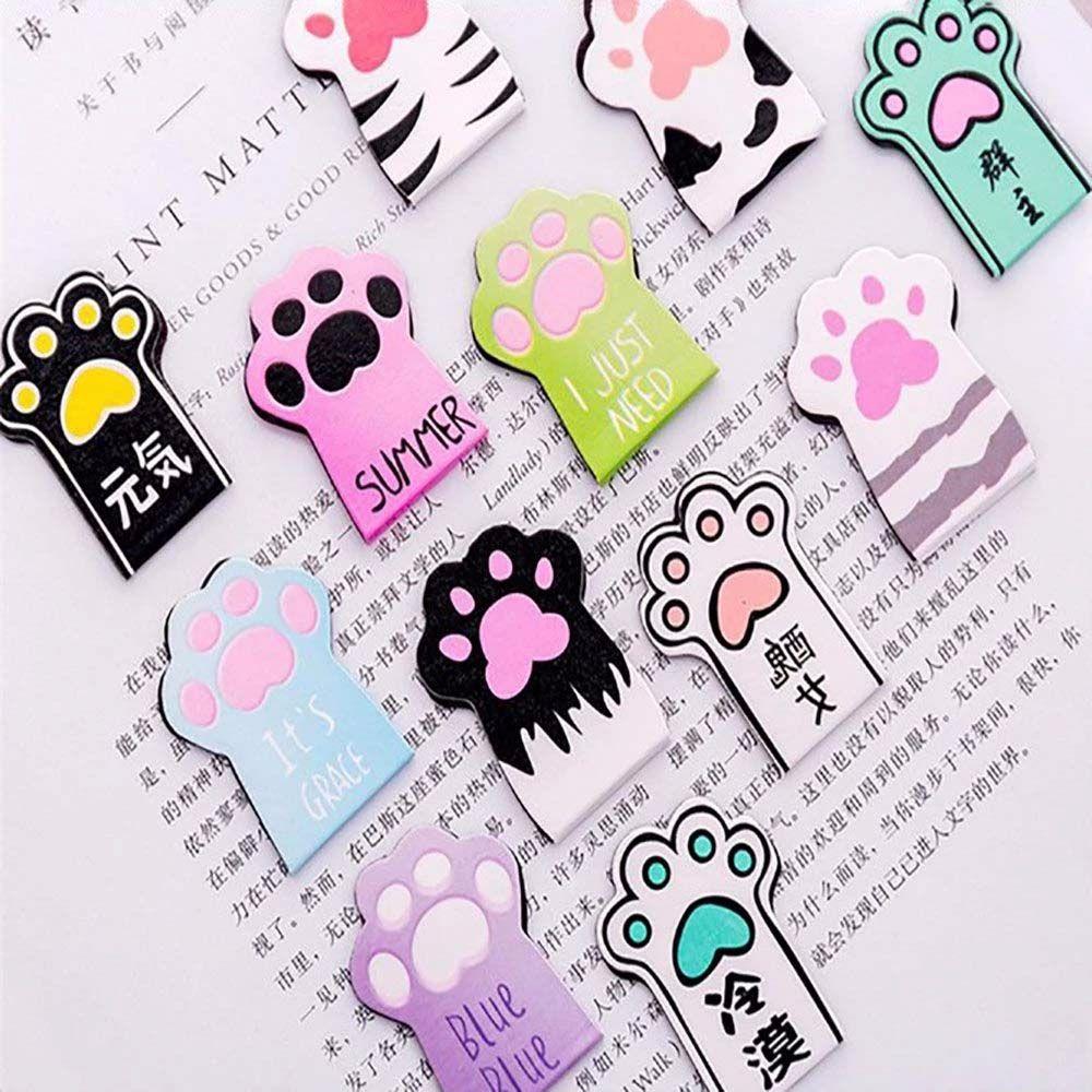 Clip School Supply Office Supply Cat Paw Books Marker Magnetic Bookmarks Book Labels Paper Clip