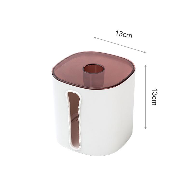 Clear Punch-Free Wall-Mounted Tissue Box for Bathroom or Living Room