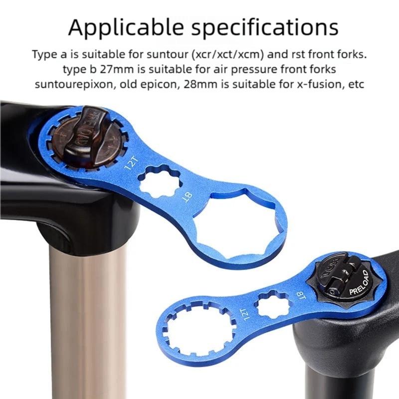 Aluminum Alloy Fork Wrench For Emergency Repairs And Routine Care Of Mountain Bike Suspension Systems Double Head Design