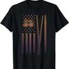 Drumsticks US Flag Drums Player Drummer Musician Proud Drums T-Shirt
