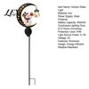 Seasonal Outdoor Atmosphere Lights Snowman Garden Stake Light, Solar Powered Crescent Moon Lamp, Festive Iron Lawn Stakes Warm Glow Waterproof Pathway