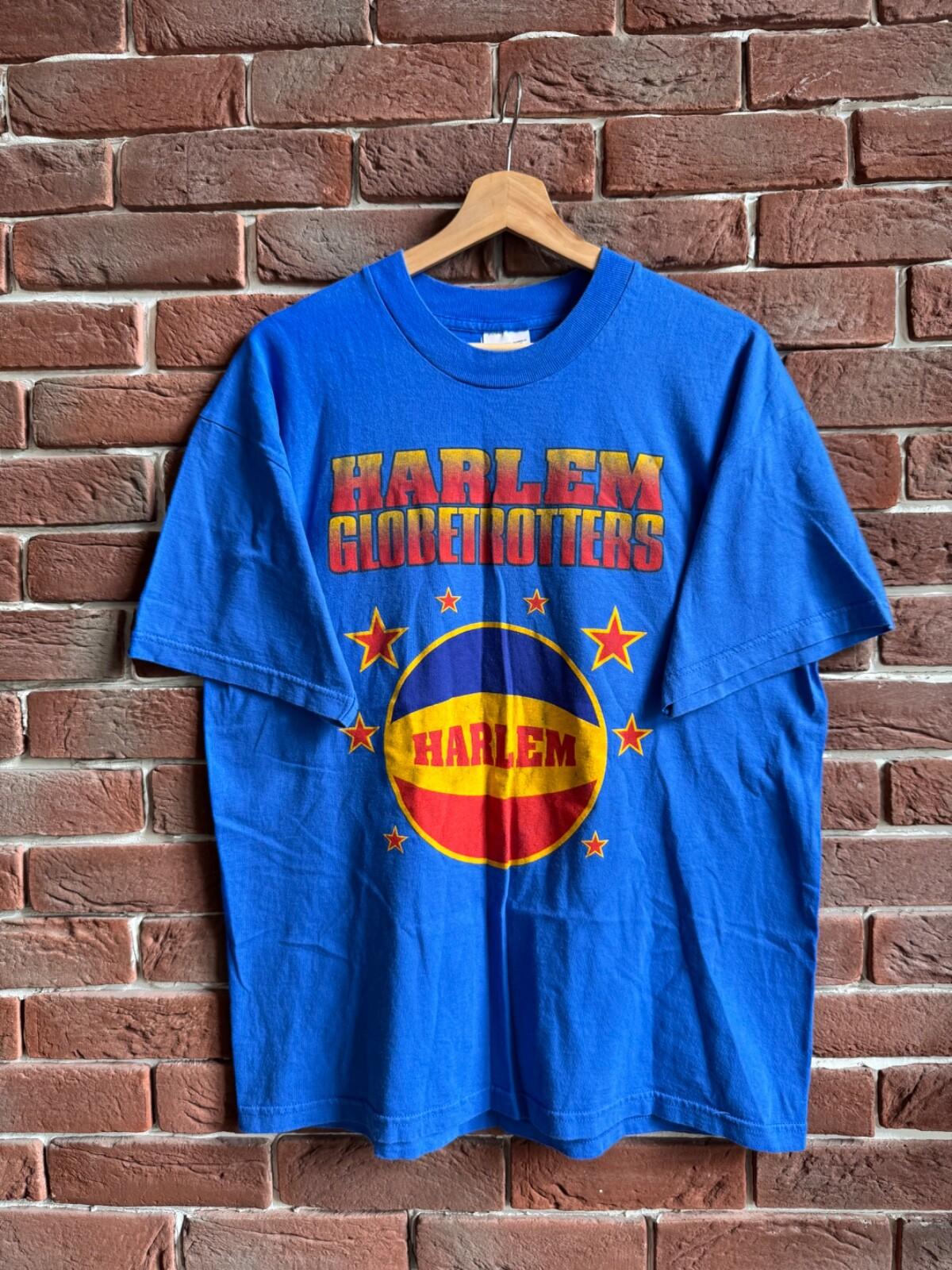 90s Harlem Globetrotters Tour Vintage NBA rare hype L Blue Unisex T-Shirt XL