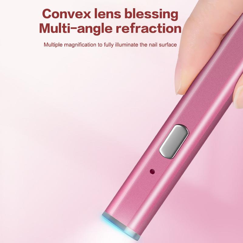 Portable Mini Nail Lamp Portable Metallic Mini Uv Light For Gel Nails With 2 Timers 20S/60S