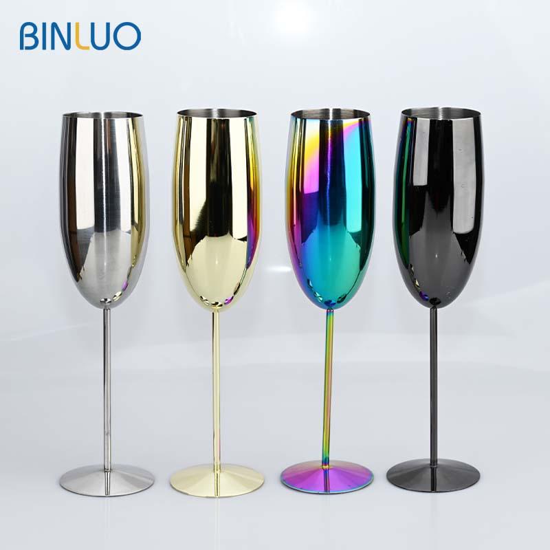 304 Stainless Steel Cocktail & Champagne Goblet, 250ml Metal Wine Glass for Bar & KTV.