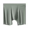 Men's Extended Length Seamless Ice Silk Boxer Briefs - Anti-Chafing, Breathable, Large Size, Thin, Ideal for Sports & Running