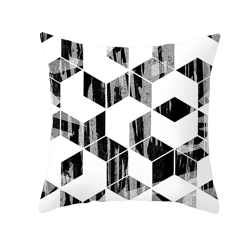 Geometryczny Nadruk Cyfrowy Poszewka na Poduszkę Skórka Brzoskwiniowa Nowoczesny Prosty Styl Poszewka na Poduszkę na Sofę Pokrowiec na Poduszkę Samochodową Dekoracja