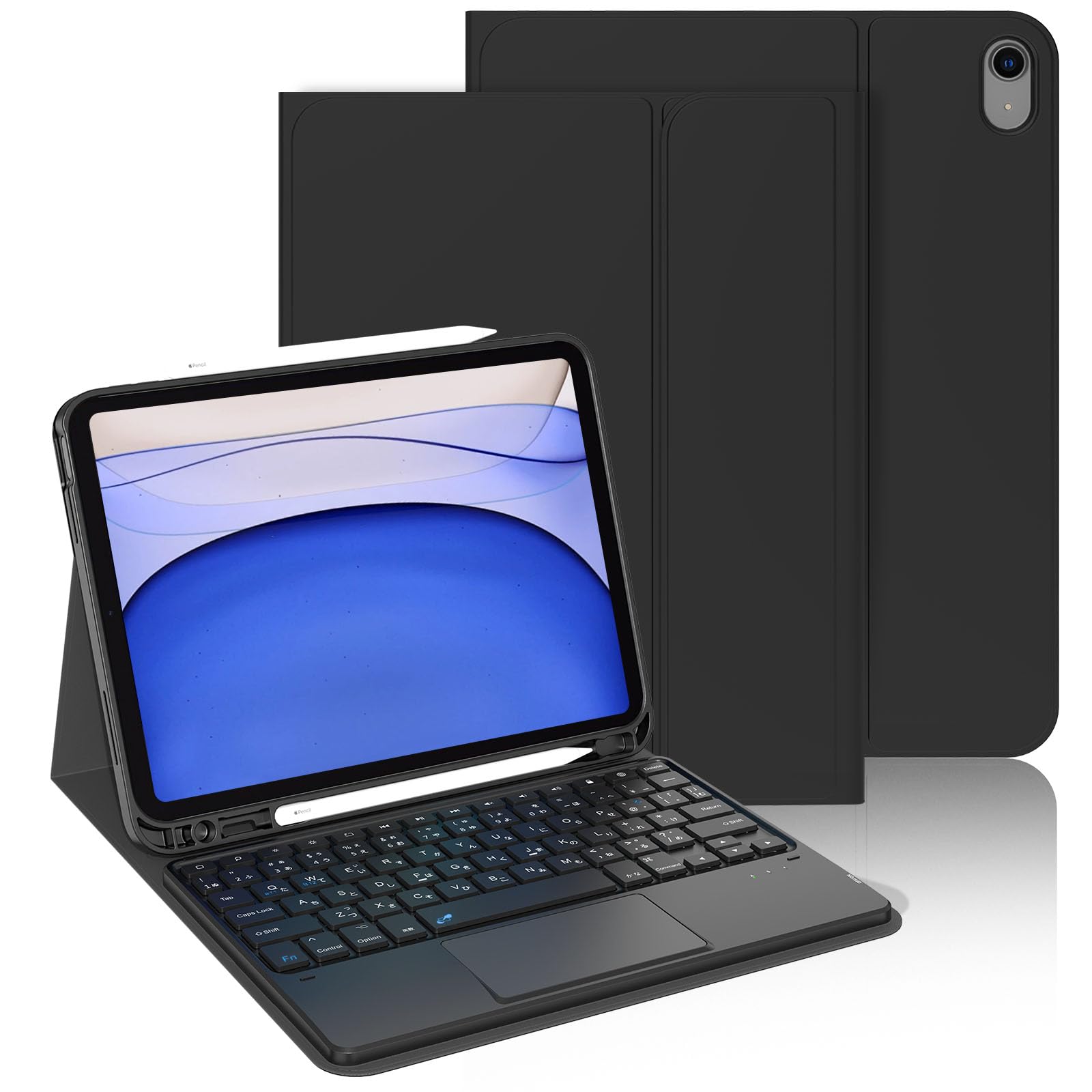 

QERDAOYI iPad Keyboard Case for iPad 11th Generation and 10th Generation Dual Device Case with Detachable Pencil Magnetic Black (A16) (A16), Support,