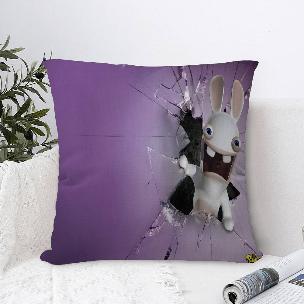 Classic Cartoon Raving Rabbid Pillow Cushion Cover Pillowcase Living Room Sofa Home Decor Customized